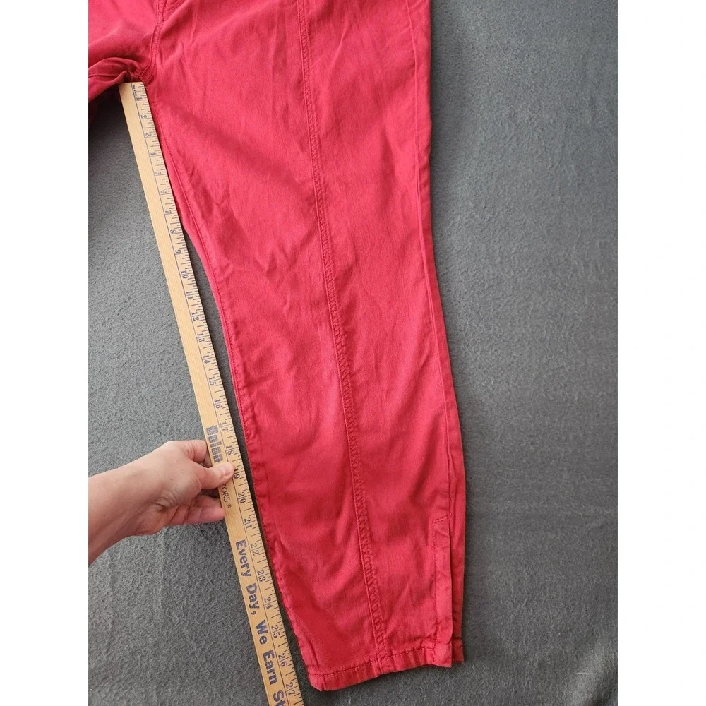 $228 Joie Women's Willa Skinny Leg Red Scooter Pants Sz 26W NWT High Rise Zipper